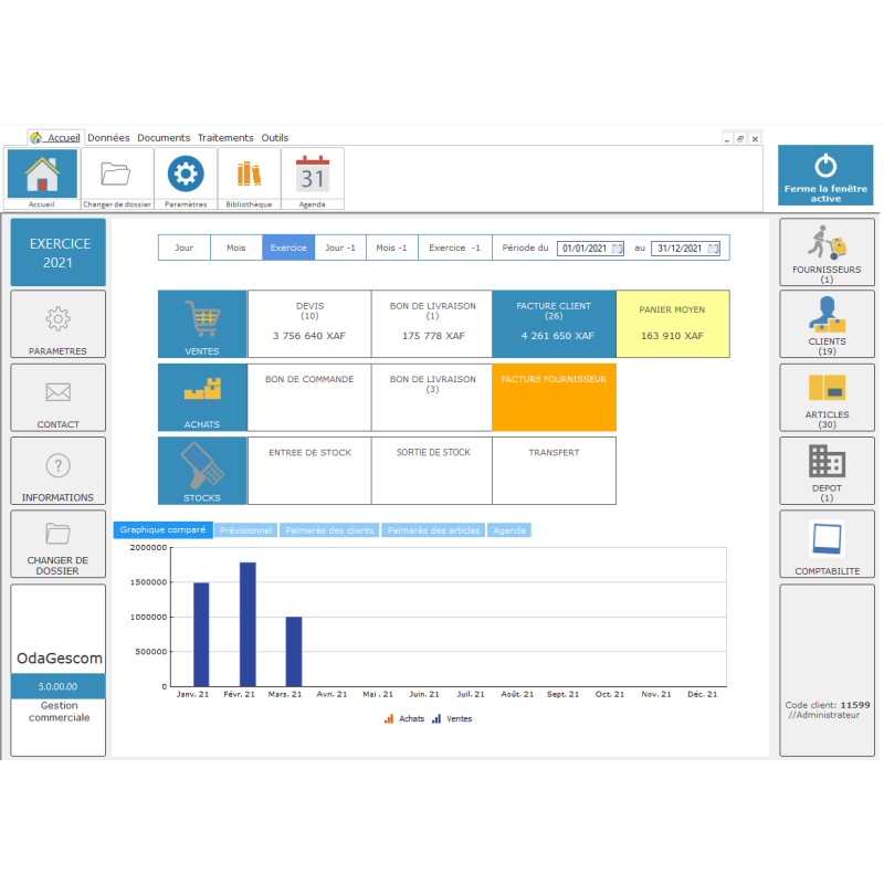 OdaGescom compatible SYSCOHADA