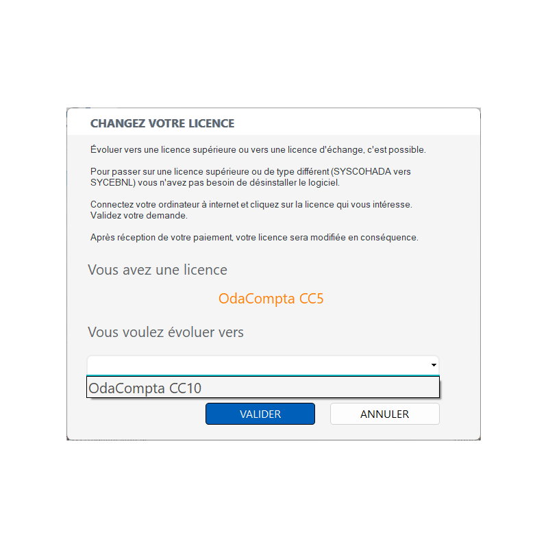 OdaCompta Pro Mono vers OdaCompta CC2