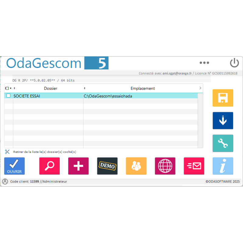 OdaGescom Réseau 2P vers Réseau 5P